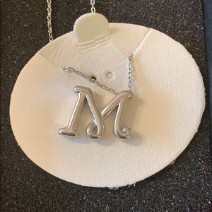 NWOT “M” Necklace